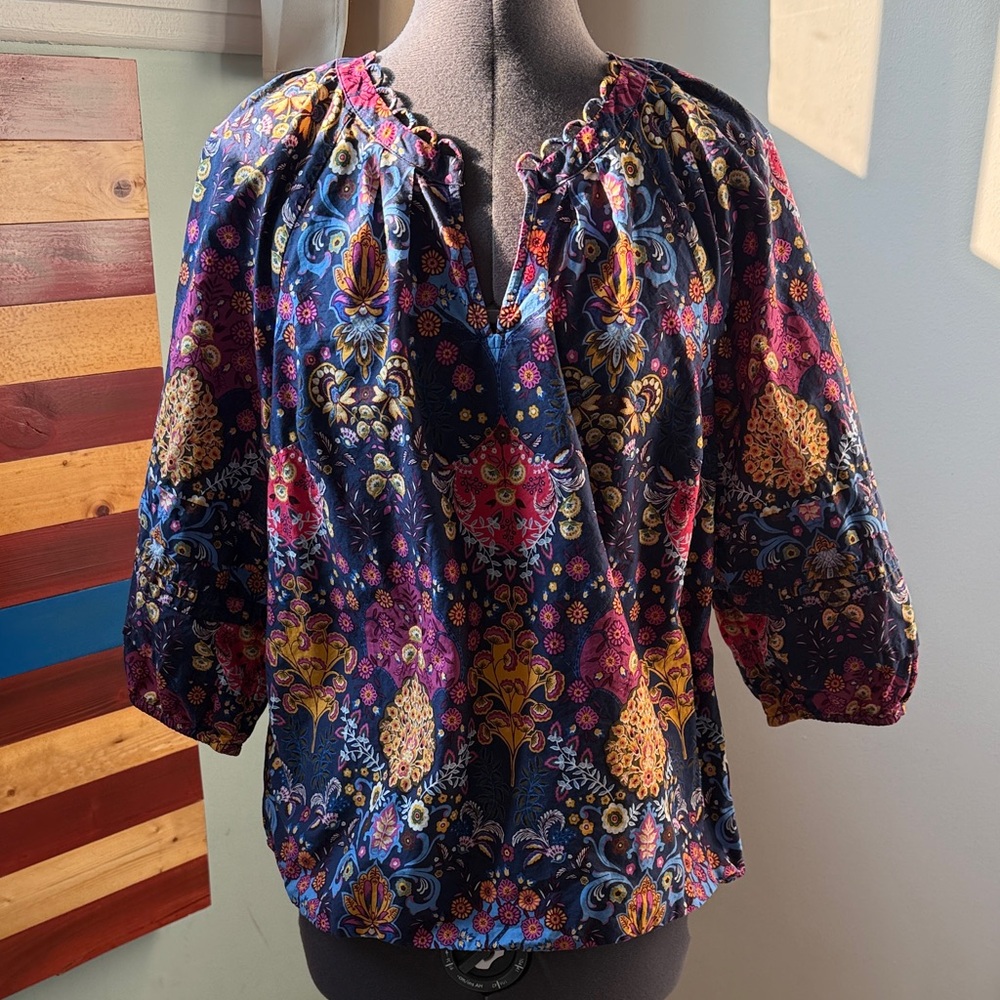 Talbots Multicolor Floral Blouse